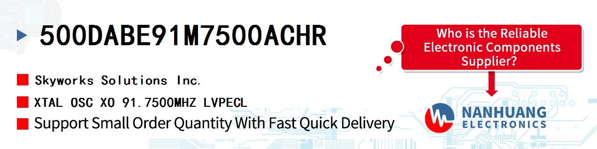 500DABE91M7500ACHR Skyworks XTAL OSC XO 91.7500MHZ LVPECL