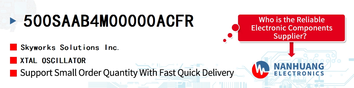 500SAAB4M00000ACFR Skyworks XTAL OSCILLATOR