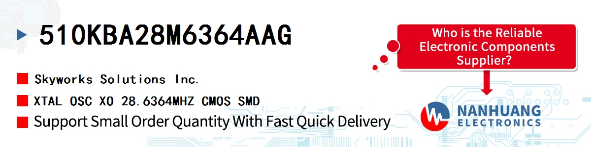 510KBA28M6364AAG Skyworks XTAL OSC XO 28.6364MHZ CMOS SMD