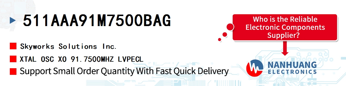 511AAA91M7500BAG Skyworks XTAL OSC XO 91.7500MHZ LVPECL