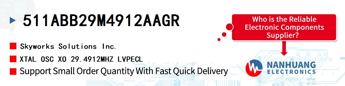 511ABB29M4912AAGR Skyworks XTAL OSC XO 29.4912MHZ LVPECL