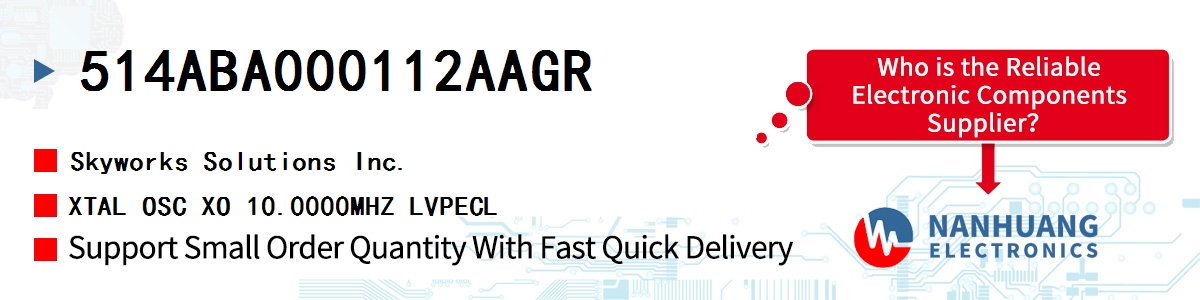 514ABA000112AAGR Skyworks XTAL OSC XO 10.0000MHZ LVPECL