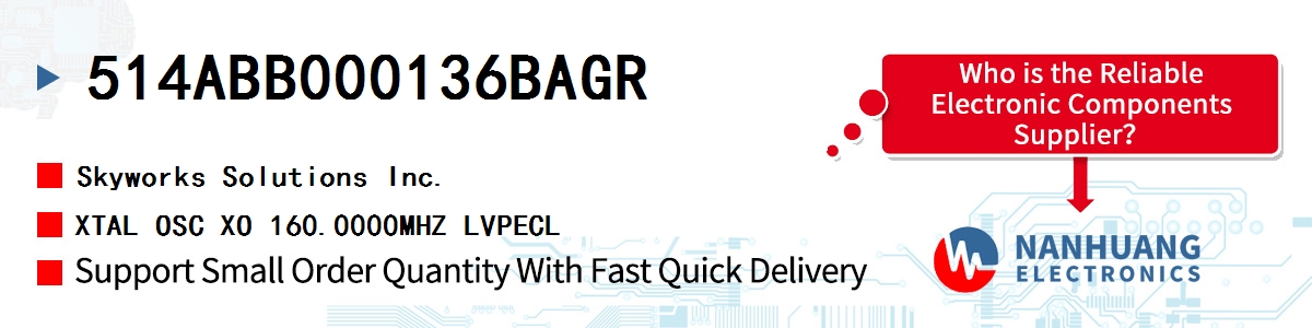 514ABB000136BAGR Skyworks XTAL OSC XO 160.0000MHZ LVPECL