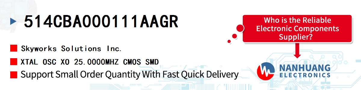 514CBA000111AAGR Skyworks XTAL OSC XO 25.0000MHZ CMOS SMD