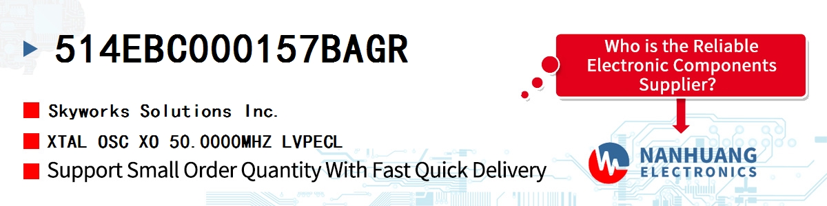 514EBC000157BAGR Skyworks XTAL OSC XO 50.0000MHZ LVPECL