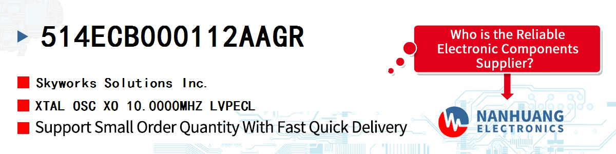 514ECB000112AAGR Skyworks XTAL OSC XO 10.0000MHZ LVPECL