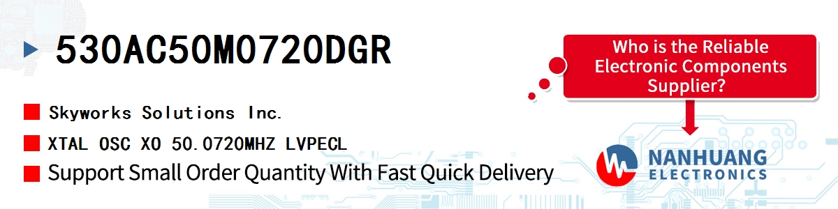 530AC50M0720DGR Skyworks XTAL OSC XO 50.0720MHZ LVPECL