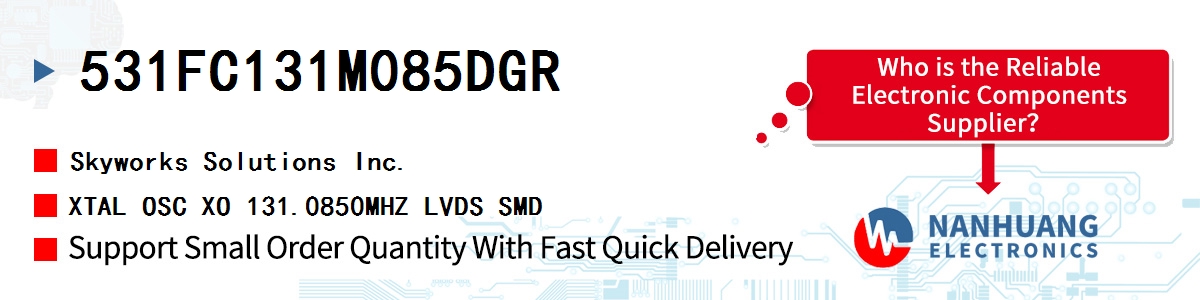 531FC131M085DGR Skyworks XTAL OSC XO 131.0850MHZ LVDS SMD