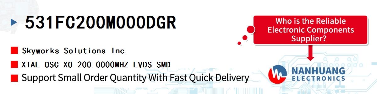 531FC200M000DGR Skyworks XTAL OSC XO 200.0000MHZ LVDS SMD