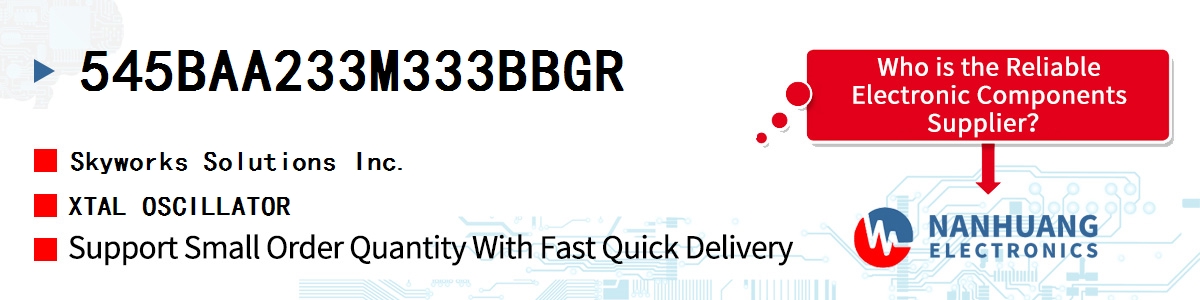 545BAA233M333BBGR Skyworks XTAL OSCILLATOR