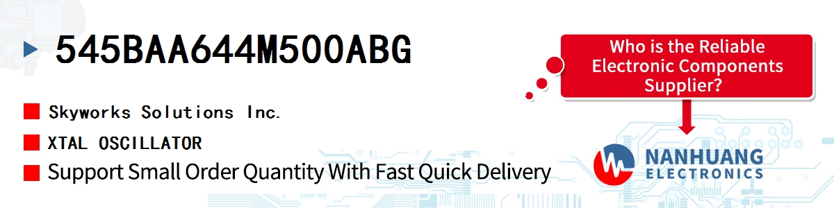 545BAA644M500ABG Skyworks XTAL OSCILLATOR