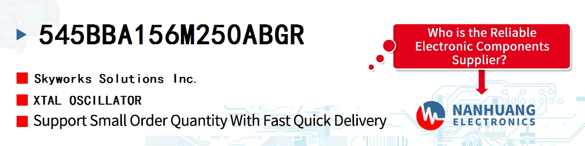 545BBA156M250ABGR Skyworks XTAL OSCILLATOR