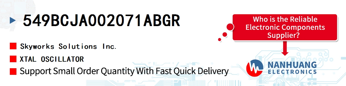 549BCJA002071ABGR Skyworks XTAL OSCILLATOR