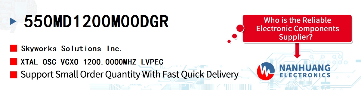 550MD1200M00DGR Skyworks XTAL OSC VCXO 1200.0000MHZ LVPEC