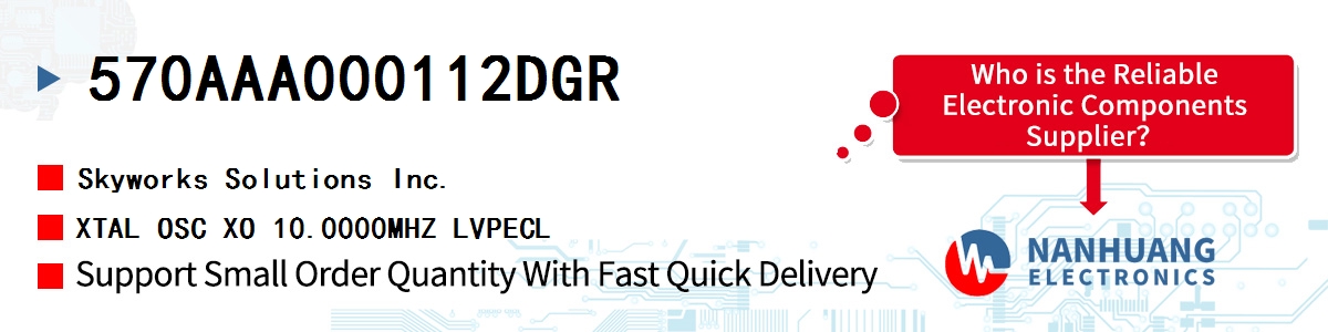 570AAA000112DGR Skyworks XTAL OSC XO 10.0000MHZ LVPECL