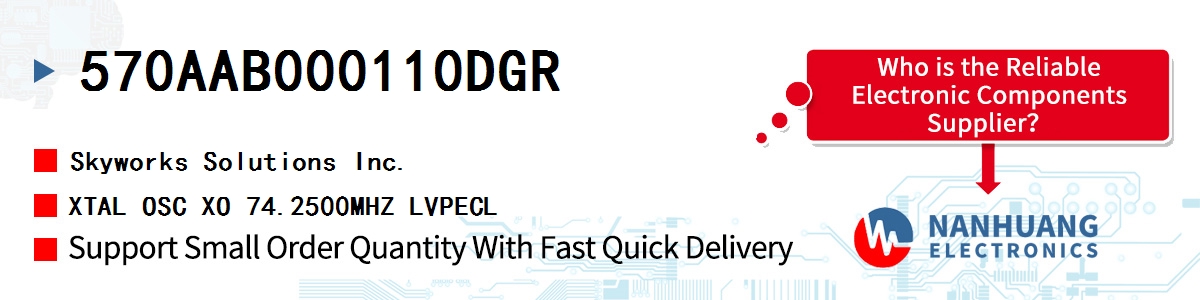 570AAB000110DGR Skyworks XTAL OSC XO 74.2500MHZ LVPECL