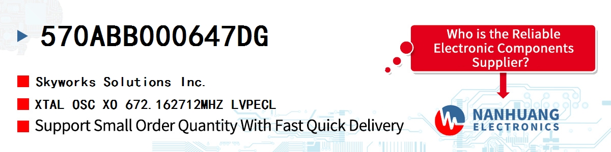 570ABB000647DG Skyworks XTAL OSC XO 672.162712MHZ LVPECL