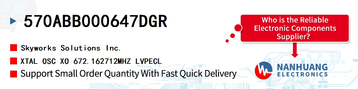 570ABB000647DGR Skyworks XTAL OSC XO 672.162712MHZ LVPECL