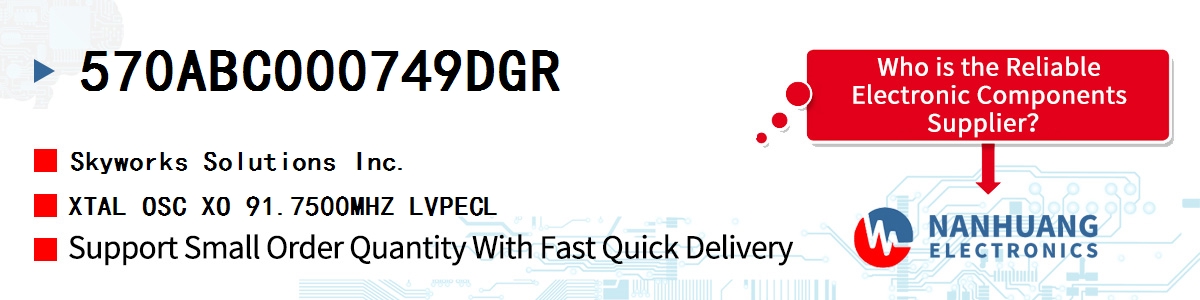 570ABC000749DGR Skyworks XTAL OSC XO 91.7500MHZ LVPECL