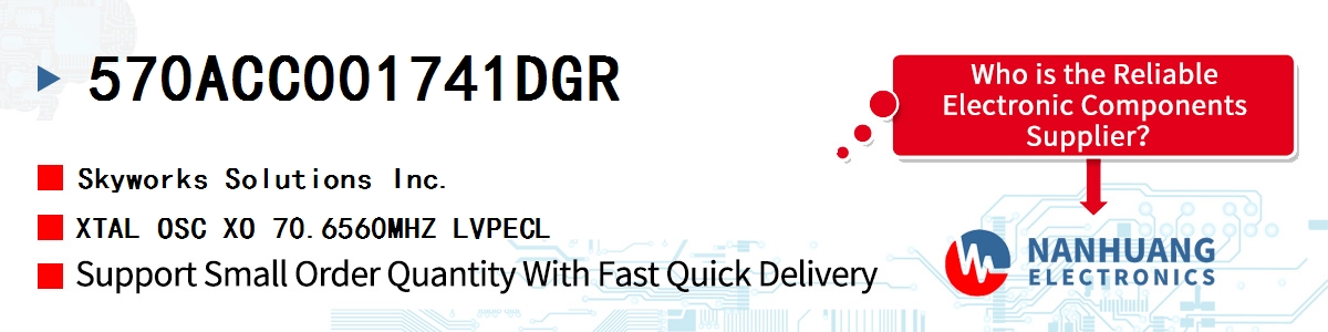 570ACC001741DGR Skyworks XTAL OSC XO 70.6560MHZ LVPECL