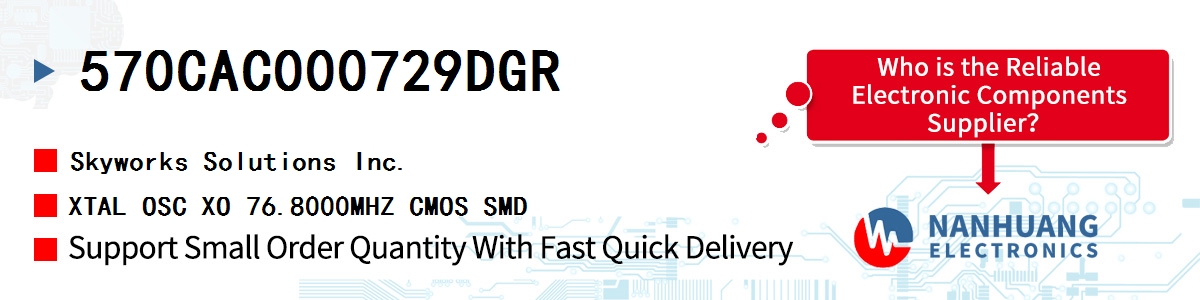 570CAC000729DGR Skyworks XTAL OSC XO 76.8000MHZ CMOS SMD