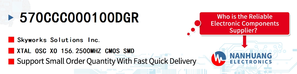 570CCC000100DGR Skyworks XTAL OSC XO 156.2500MHZ CMOS SMD