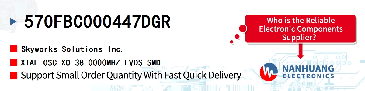 570FBC000447DGR Skyworks XTAL OSC XO 38.0000MHZ LVDS SMD