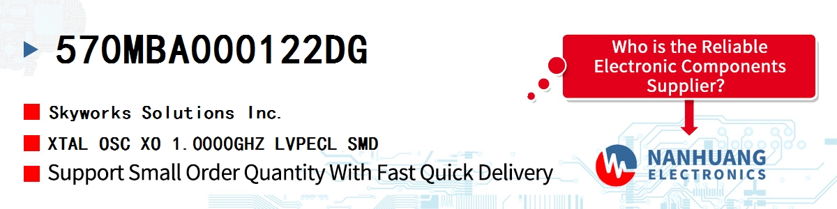 570MBA000122DG Skyworks XTAL OSC XO 1.0000GHZ LVPECL SMD