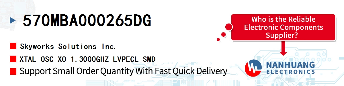 570MBA000265DG Skyworks XTAL OSC XO 1.3000GHZ LVPECL SMD