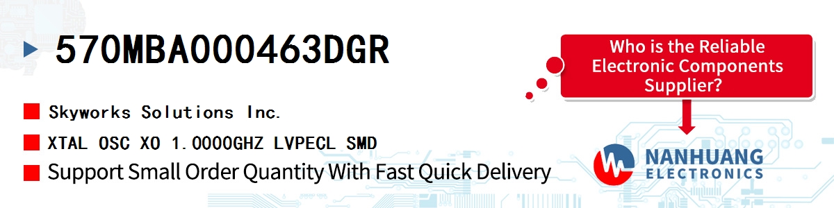 570MBA000463DGR Skyworks XTAL OSC XO 1.0000GHZ LVPECL SMD