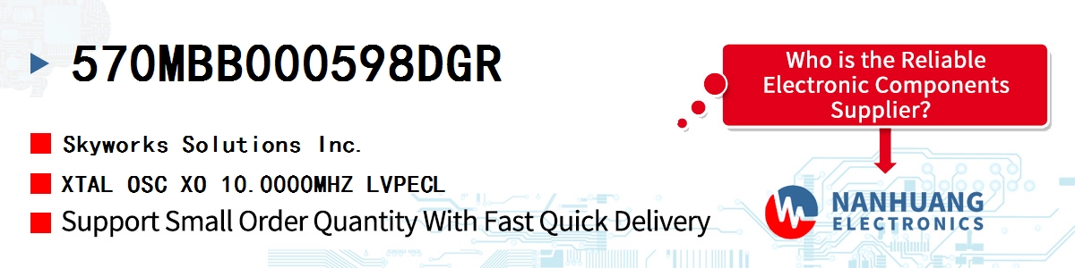 570MBB000598DGR Skyworks XTAL OSC XO 10.0000MHZ LVPECL