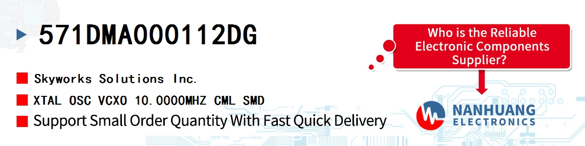 571DMA000112DG Skyworks XTAL OSC VCXO 10.0000MHZ CML SMD