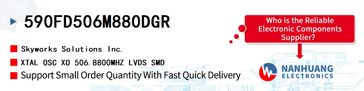 590FD506M880DGR Skyworks XTAL OSC XO 506.8800MHZ LVDS SMD