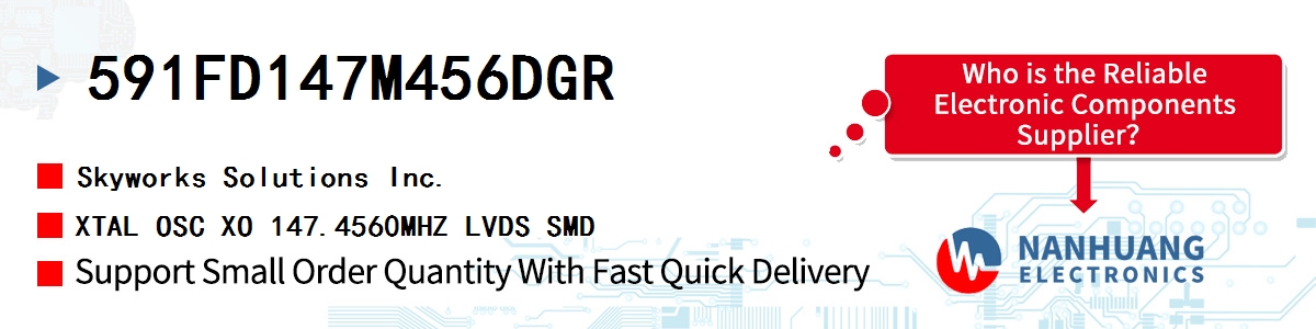 591FD147M456DGR Skyworks XTAL OSC XO 147.4560MHZ LVDS SMD