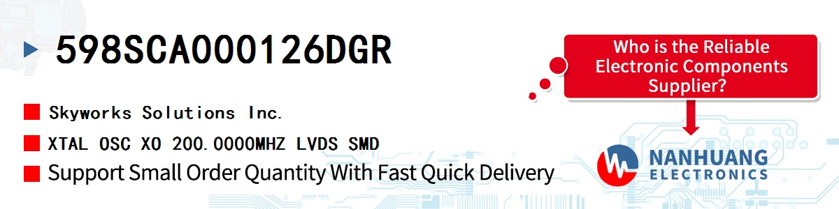 598SCA000126DGR Skyworks XTAL OSC XO 200.0000MHZ LVDS SMD