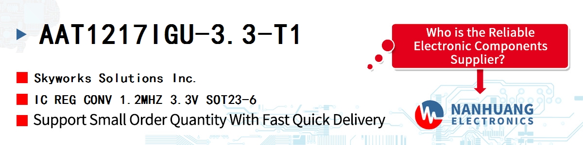 AAT1217IGU-3.3-T1 Skyworks IC REG CONV 1.2MHZ 3.3V SOT23-6