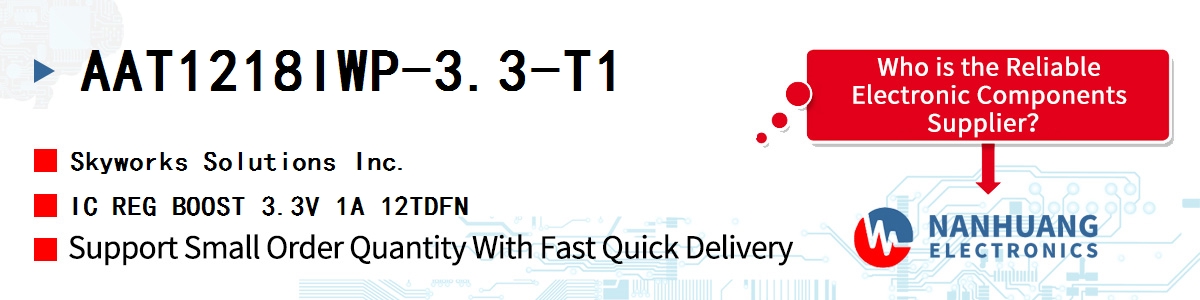 AAT1218IWP-3.3-T1 Skyworks IC REG BOOST 3.3V 1A 12TDFN