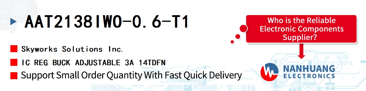 AAT2138IWO-0.6-T1 Skyworks IC REG BUCK ADJUSTABLE 3A 14TDFN