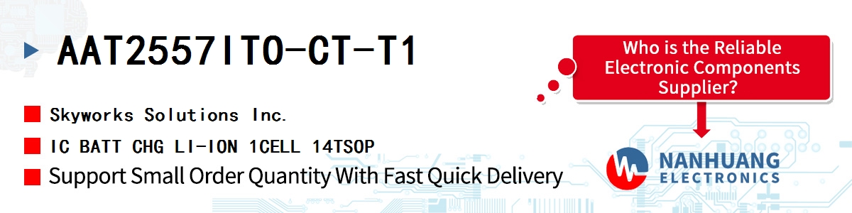 AAT2557ITO-CT-T1 Skyworks IC BATT CHG LI-ION 1CELL 14TSOP