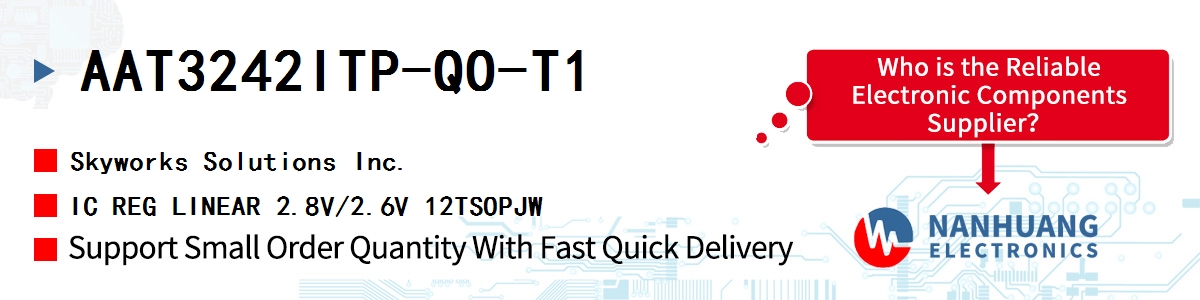 AAT3242ITP-QO-T1 Skyworks IC REG LINEAR 2.8V/2.6V 12TSOPJW