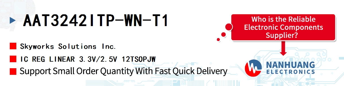 AAT3242ITP-WN-T1 Skyworks IC REG LINEAR 3.3V/2.5V 12TSOPJW