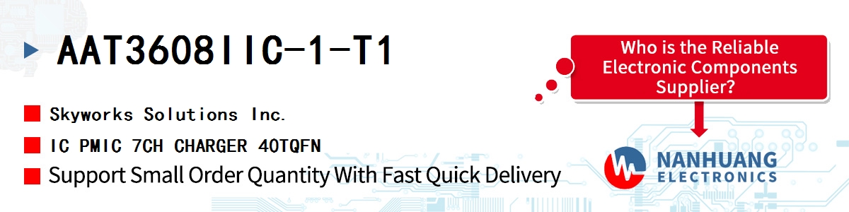 AAT3608IIC-1-T1 Skyworks IC PMIC 7CH CHARGER 40TQFN