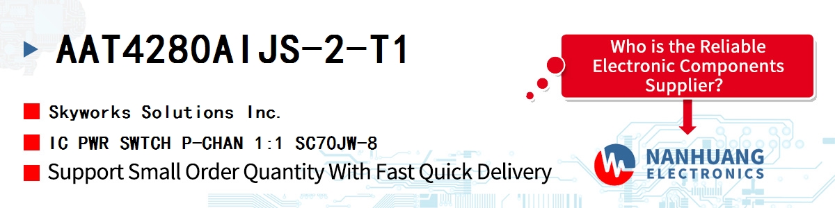 AAT4280AIJS-2-T1 Skyworks IC PWR SWTCH P-CHAN 1:1 SC70JW-8