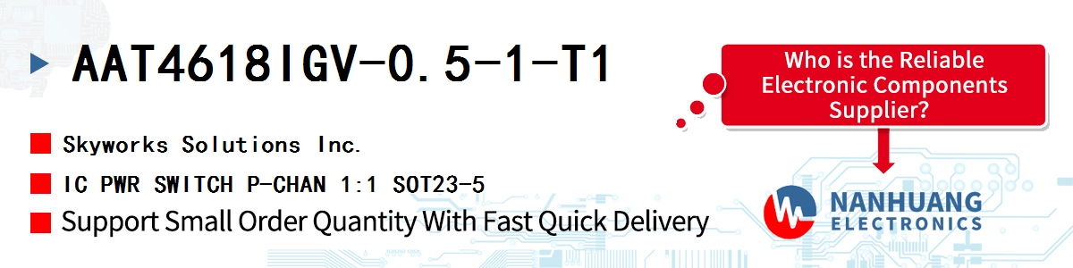 AAT4618IGV-0.5-1-T1 Skyworks IC PWR SWITCH P-CHAN 1:1 SOT23-5