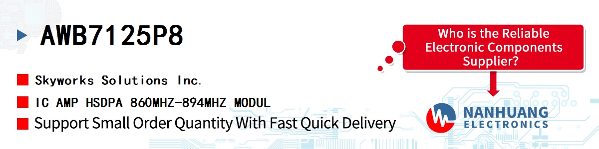AWB7125P8 Skyworks IC AMP HSDPA 860MHZ-894MHZ MODUL