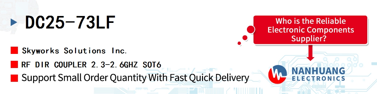 DC25-73LF Skyworks RF DIR COUPLER 2.3-2.6GHZ SOT6