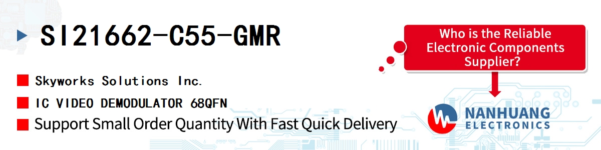 SI21662-C55-GMR Skyworks IC VIDEO DEMODULATOR 68QFN