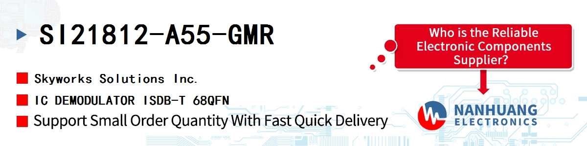 SI21812-A55-GMR Skyworks IC DEMODULATOR ISDB-T 68QFN