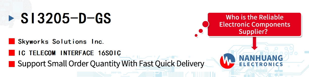 SI3205-D-GS Skyworks IC TELECOM INTERFACE 16SOIC