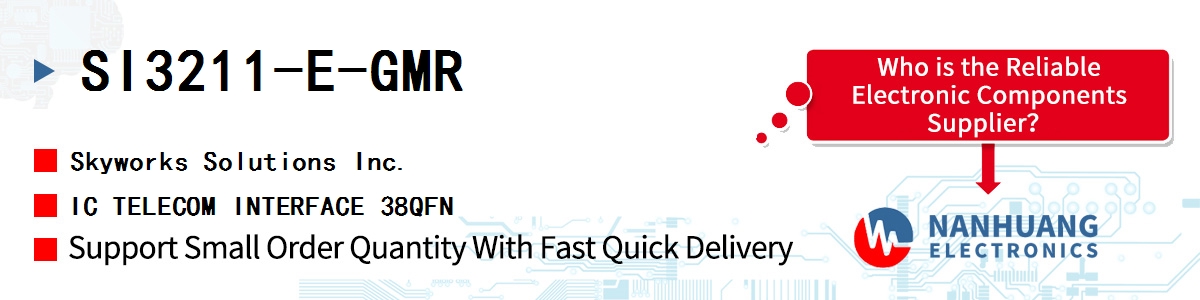 SI3211-E-GMR Skyworks IC TELECOM INTERFACE 38QFN